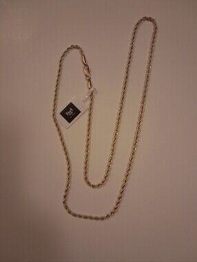 14K GOLD FILLED 24 INCH 2.5MM ROPE NECKLACE. BRAND NEW WITH TAGS. $59.99 RETAIL.